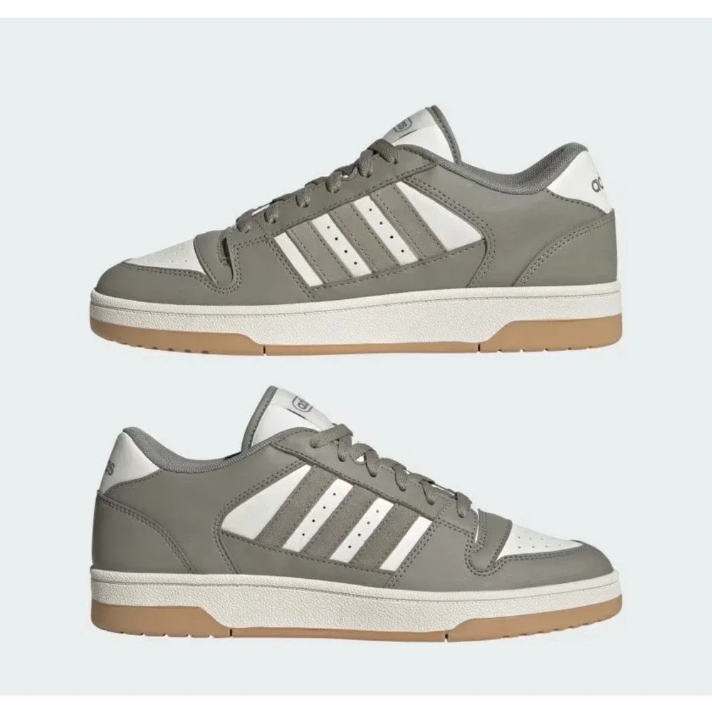 adidas Break Start Silver Pebble/Chalk White Men's Sneakers New W/ Box - IH7966